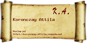 Koronczay Attila névjegykártya